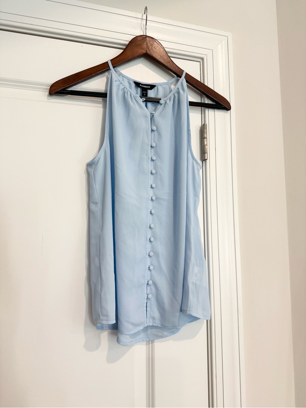 NWT Express Pale Blue Sleeveless Blouse
